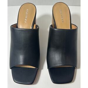 New Lisa Vicky Black Block-Heel Square-Toe Mule Heels – Size 8M, NIB